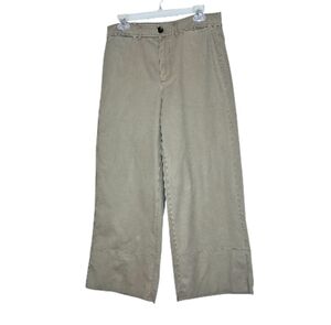Madewell Ultra Wide Leg Cropped Khaki Pants Women's Sz 10